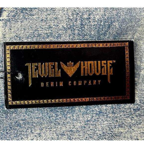 NWT Jewel House Denim Men's Distressed Slim Boot Denim Jeans - 34x36 (34x37) - Picture 5 of 6